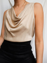 Load image into Gallery viewer, "Nina" draped silk top