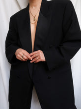 Load image into Gallery viewer, Smocking black blazer