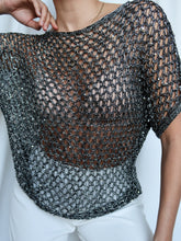 Load image into Gallery viewer, "midnight" Fish net top