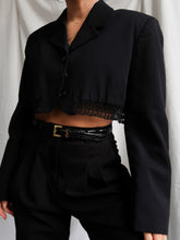 Load image into Gallery viewer, "Glory" black cropped vest