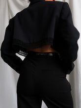 Load image into Gallery viewer, "Glory" black cropped vest