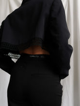 Load image into Gallery viewer, "Glory" black cropped vest