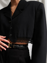 Load image into Gallery viewer, "Glory" black cropped vest