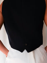 Load image into Gallery viewer, "Davos" navy blue vest