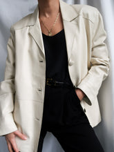 Load image into Gallery viewer, "Cream" Leather blazer