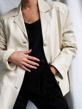 Load image into Gallery viewer, "Cream" Leather blazer