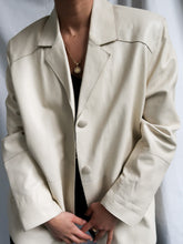 Load image into Gallery viewer, "Cream" Leather blazer