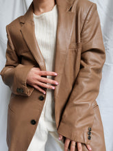 Load image into Gallery viewer, "Caramel" leather blazer