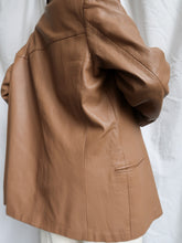 Load image into Gallery viewer, "Caramel" leather blazer