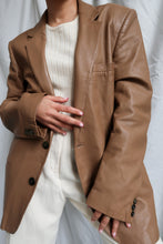 Load image into Gallery viewer, "Caramel" leather blazer