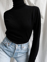 Load image into Gallery viewer, Black cashmere turtleneck