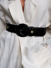 Load image into Gallery viewer, "Madona" black leather belt
