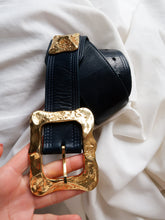Load image into Gallery viewer, Bold blue leather belt