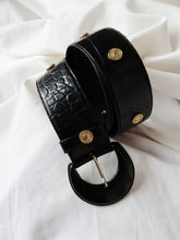 Load image into Gallery viewer, "Madona" black leather belt