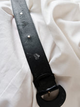 Load image into Gallery viewer, "Madona" black leather belt