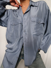 Load image into Gallery viewer, "sky" silk shirt