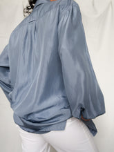 Load image into Gallery viewer, "sky" silk shirt