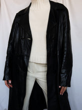Load image into Gallery viewer, Leather trench coat
