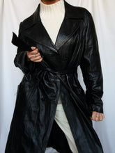 Load image into Gallery viewer, Leather trench coat
