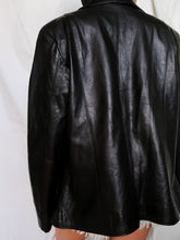 Load image into Gallery viewer, Black leather blazer
