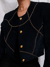 Load image into Gallery viewer, 80' suede leather jacket