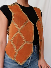 Load image into Gallery viewer, LIZ CARBONNE leather vest