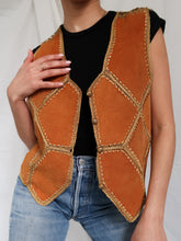 Load image into Gallery viewer, LIZ CARBONNE leather vest