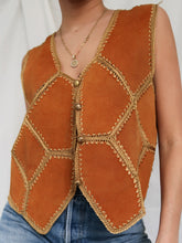 Load image into Gallery viewer, LIZ CARBONNE leather vest