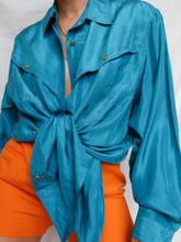 Load image into Gallery viewer, "Oceane" silk shirt