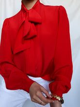 Load image into Gallery viewer, "Red" silk shirt