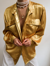 Load image into Gallery viewer, Satin yellow shirt