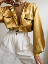 Load image into Gallery viewer, Satin yellow shirt