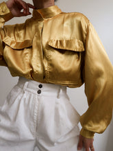 Load image into Gallery viewer, Satin yellow shirt