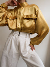 Load image into Gallery viewer, Satin yellow shirt