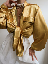 Load image into Gallery viewer, Satin yellow shirt