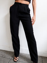 Load image into Gallery viewer, Black smocking pants