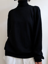 Load image into Gallery viewer, Black turtleneck jumper