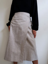 Load image into Gallery viewer, "Elena" wrap greige skirt