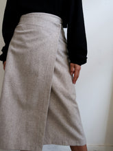 Load image into Gallery viewer, "Elena" wrap greige skirt