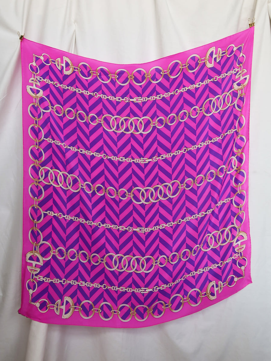 Foulard En Soie Codello – Vintage – 86 X 87 Cm – Multicouleur – Occasion Parfait état