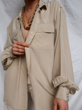 Load image into Gallery viewer, "Sand" silk shirt