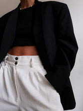 Load image into Gallery viewer, Black smoking blazer