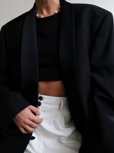 Load image into Gallery viewer, Black smoking blazer