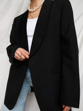 Load image into Gallery viewer, Black smoking blazer