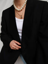 Load image into Gallery viewer, Black smoking blazer