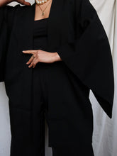 Load image into Gallery viewer, "Sakura" black kimono