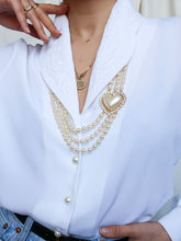 Load image into Gallery viewer, "Pure heart" pearls necklace