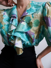 Load image into Gallery viewer, "Flora" silk shirt DESTOCK