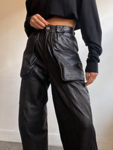 Load image into Gallery viewer, Cargo leather pants