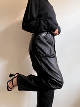 Load image into Gallery viewer, Cargo leather pants